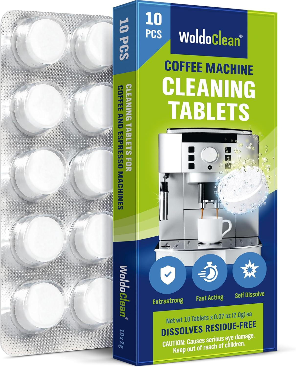Cleaning Tablets for Fully Automatic Coffee Machines 10 X 2 G &ndash; Compatible with