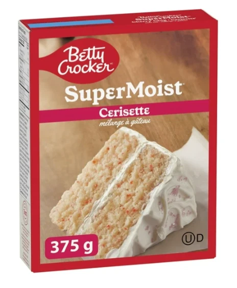 Betty Crocker Super Moist Cherry Chip Cake Mix, 375 g (paquete de 4) Foto 3 de 4