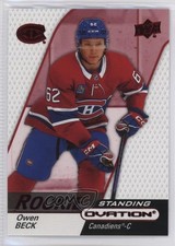 2023-24 Upper Deck Ovation Rookies Standing Red 40/100 Owen Beck #113 0t2i