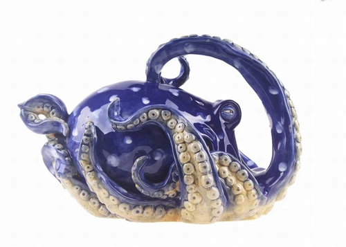 Blue Sky Clayworks 15558 Blue Octopus Teapot, 10-inch Length
