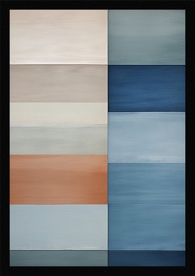 Soft Color Field Framed Wall Art Poster Canvas Print Picture