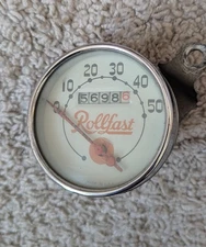 Vintage Original Rollfast 0-50 MPH Bicycle Speedometer By Stewart-Warner USA