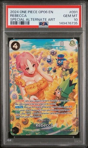 Rebecca (SP) OP05-091 Wings of the Captain Foil PSA 10