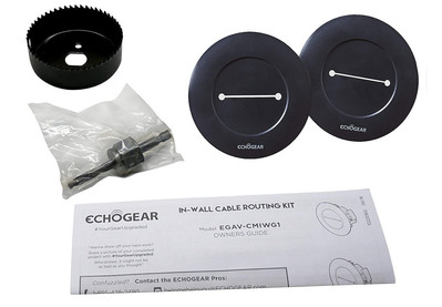 Echogear (Black) Wall Cable Management Kit Cable EGAV-CMIWGB - HIDE TV CABLES  