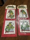 Vintage TEENAGE MUTANT NINJA TURTLES Christmas GIFT TRIMS Tags Lot Of 2 Packs