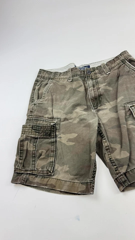American Eagle Shorts Mens 33 Green Camo Cargo Cotton Casual Utility Pockets - Image 3 of 4