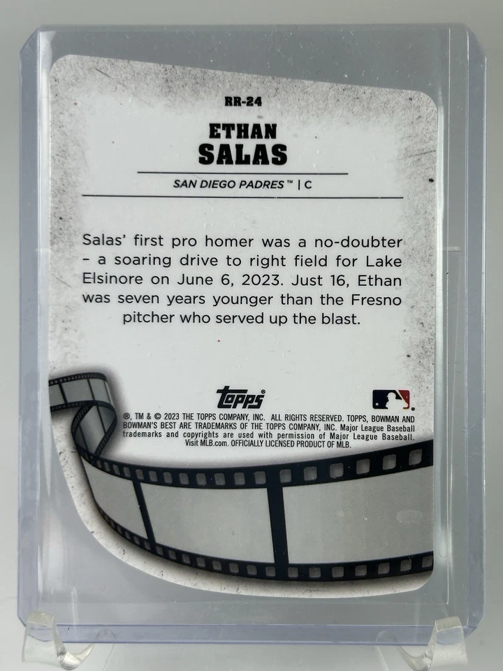 2023 Bowman's Best Ethan Salas- Reel to Reel Die-Cuts Mini-Diamond Refractor - Image 2 of 2