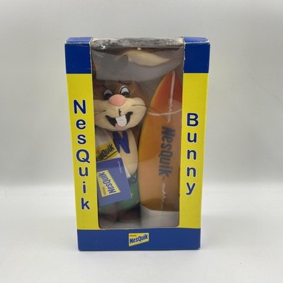 Vintage 1999 Nesquik Bunny Plush Surfboard Edition With Box Nestlé Mascot Toy
