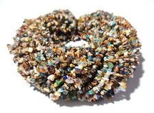 Natural Multi Stone Chip Nugget 4-6mm Smooth Gemstone Beads 34"Inch 5 Necklace