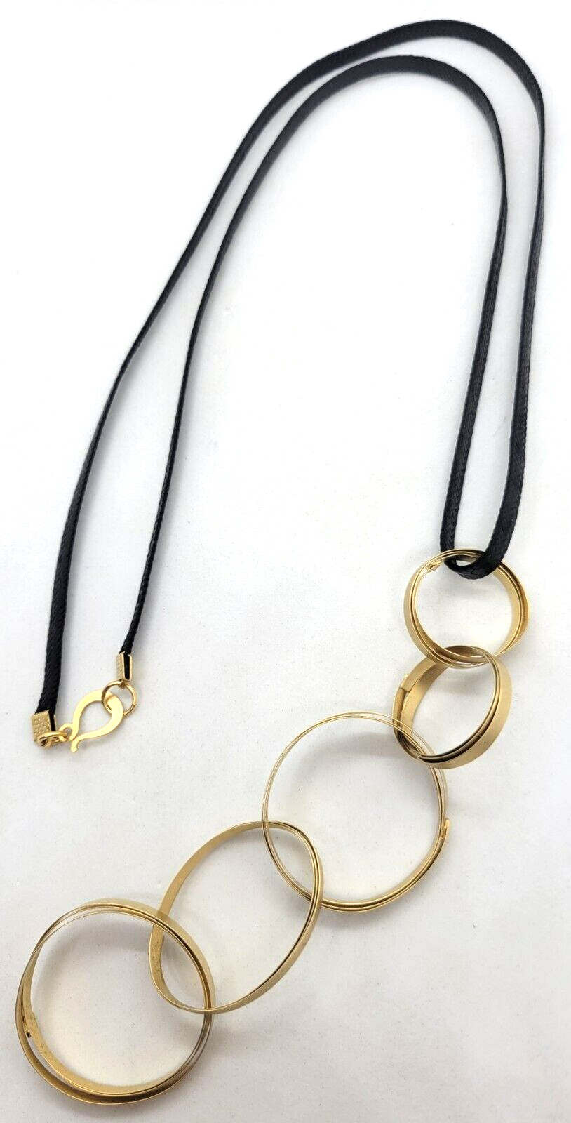 Mid Century Interlocking Circle Statement Necklac… - image 16