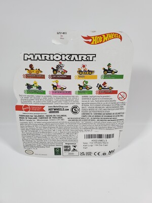 Modèle DieCast Luigi Kart Super Mario - Échelle 1:64, 5cm, Hot Wheels