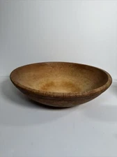ANTIQUE PRIMITIVE OUT OF ROUND 15X 14x4 Burl, Birds Eye Maple, Dough BOWL