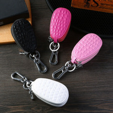 Genuine Leather Key Holder Case Keychain Pouch Bag Car Wallet Key Ring Zipper