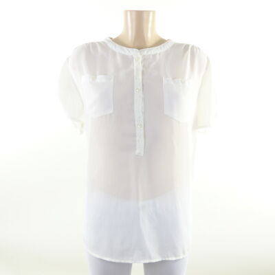 Mango blouse oversized lace oversized short sleeve off white size S 36 