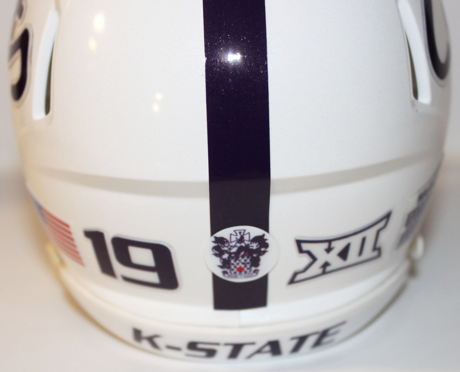 2019 Kansas State Wildcats Custom Riddell Mini Helmet vs West Virginia