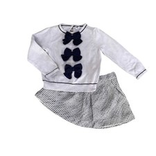Janie  Jack Skirt  Sweater Set 2T Pastel Purple Metallic Tweed Dressy Outfit