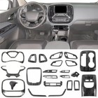 ✅ Black Wood Steering Center Console Trim Cover For Chevy Colorado CANYON 14-22