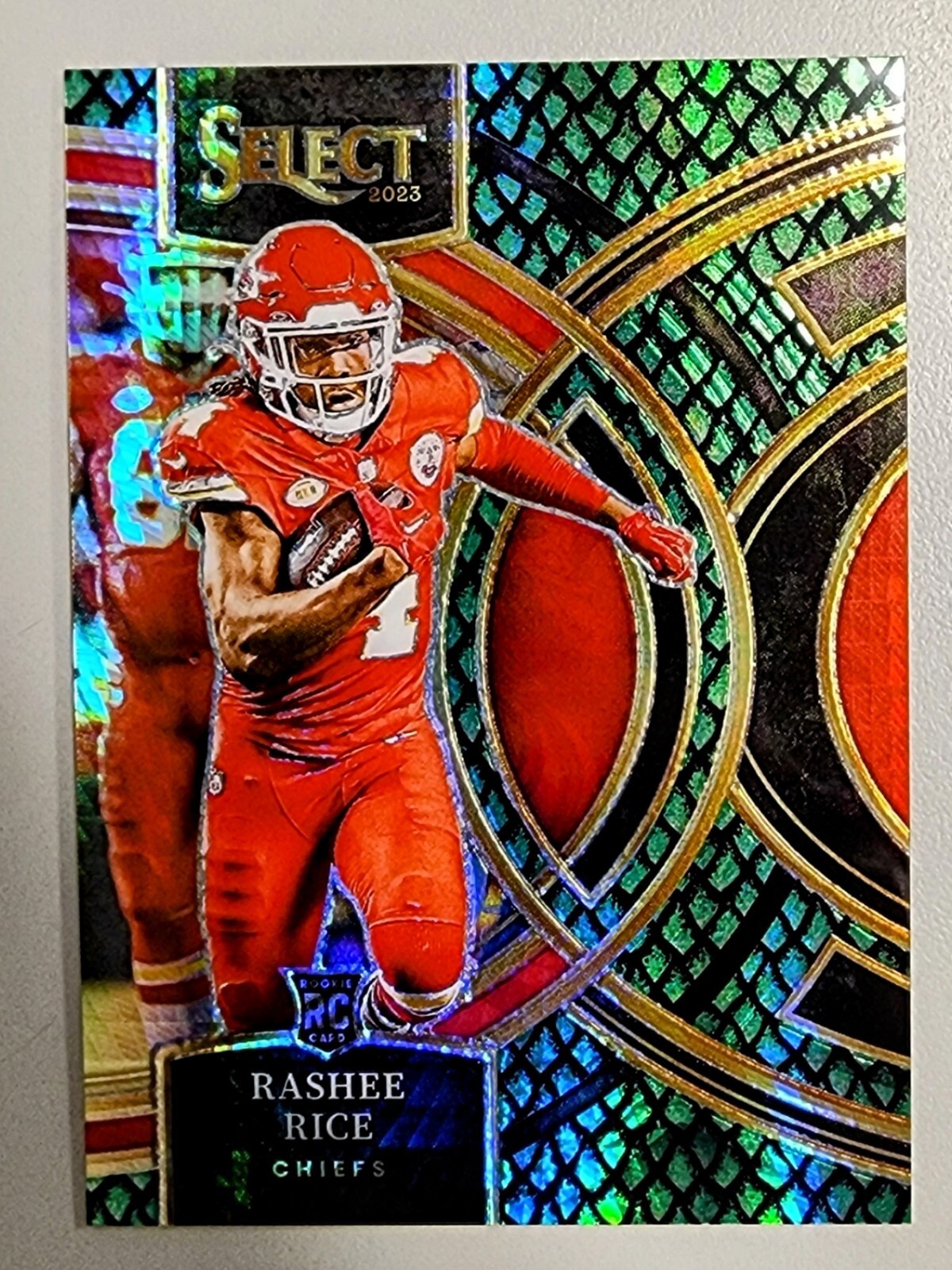 2023 Panini Select Rashee Rice #132 Dragon Scale Prizm 04/70 RC Premier JERSEY #