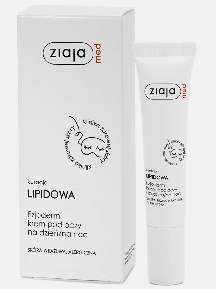 Ziaja Med Lipid Treatment, Fizjoderm Eye Cream for Sensitive Skin,Day/Night,15ml