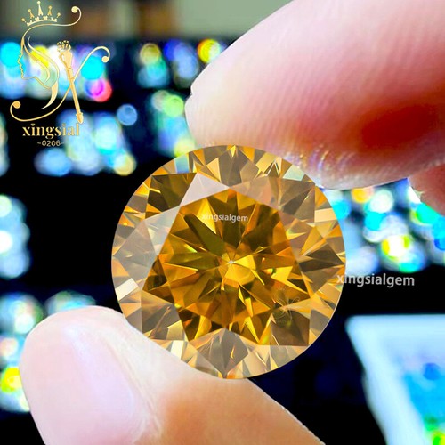 Pietra moissanite 3 mm ~ 12 mm creata in laboratorio rotonda diamante sfuso test pietre preziose superate - Foto 23 di 32