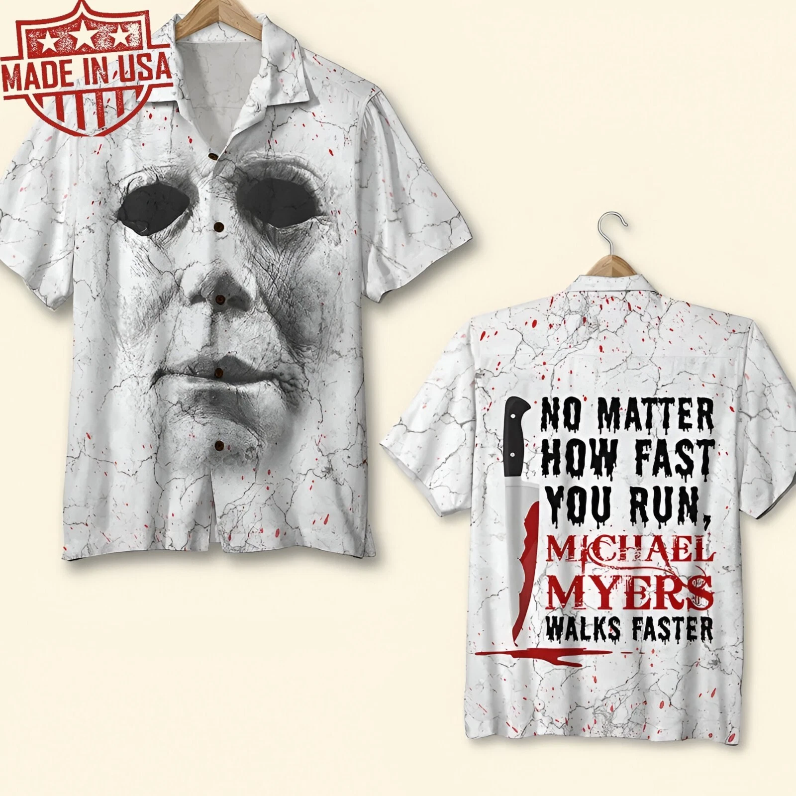 Michael Myers Hawaiian Shirt, Button Down Shirt