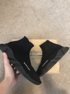 Balenciaga Speed Trainer Sock Sneakers in Neon Green (Green