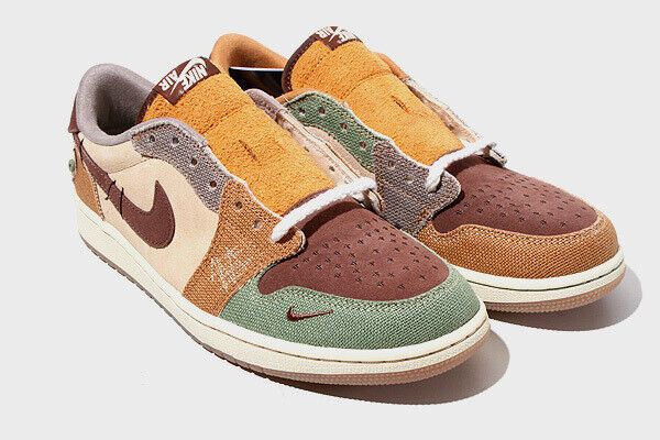 NIKE Zion Williamson AIR JORDAN 1 LOW OG 'Flax and Oil Green NIKE Zion Williamson AIR JORDAN 1 LOW OG 'Flax and Oil Green