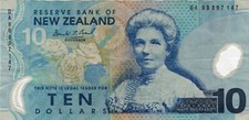 Banknote New Zealand P186a.1 10 Dollars 1999, Polymer