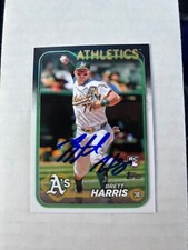 2024 Topps Brett Harris Oakland Athletics A’s Autographed Baseball Card #US199