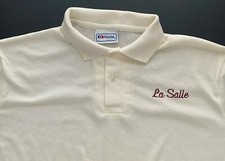 VINTAGE La Salle Academy Logo Polo Shirt Made in USA XL