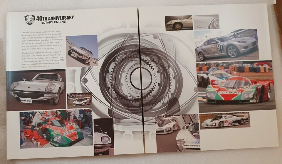 Mazda RX-8 40th Anniversary Limited Edition 2007 UK Sales Brochure Rotary engine - Image 2 of 4