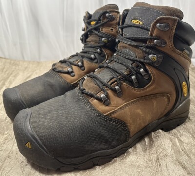 Keen Milwaukee Brown Waterproof Steel Toe Utility Work Boots Men's