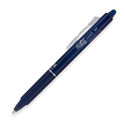 31477 Pilot FriXion Clicker RT Erasable Gel Pen, Fine 0.7mm, Navy Blue, 6 Each