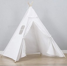 White Canvas kids teepee tent