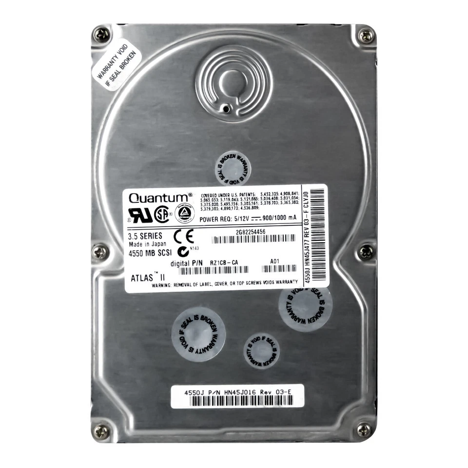 Hard Drive Quantum RZ1CB-CA 4.5GB SCSI 80-PIN 3.5'' HN45J477 - Image 2 of 3
