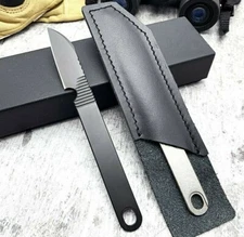 Fixed Blade Integrated Handle 440C Steel Outdoor Survival EDC Mini Utility Knife