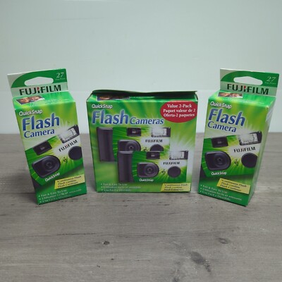 Lot of 4 UNUSED IN Box FujiFilm Quick Snap Flash Camera Expired 2018
