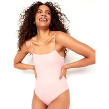 Fitted Cami Rib-Knit Bodysuit NWT Pink