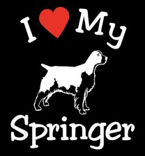 Pair of I Love My Dog English Springer Pet Car Decals Stickers Ready to Apply