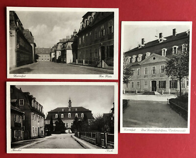 3 x AK HERRNHUT bei Zittau um 1926 Am Platz, Kirche und Herrschaftshaus  ( 72620