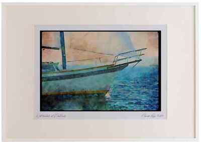 Sailing 007030 Starboard Bow Watercolour Picture Frame Ltd Ed A2