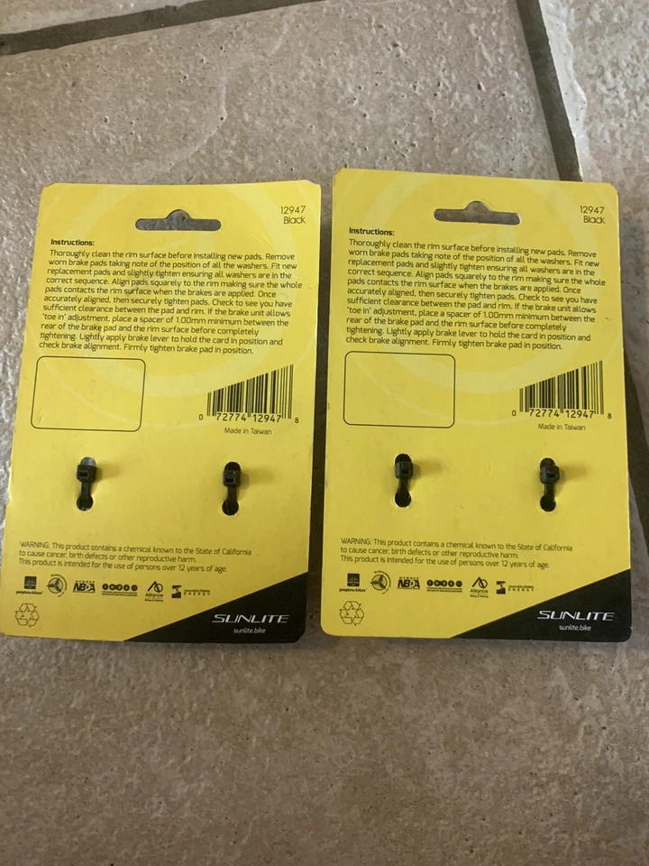 2 Sets of Sunlite Bicycle U-Brake Pads - Image 2 of 2