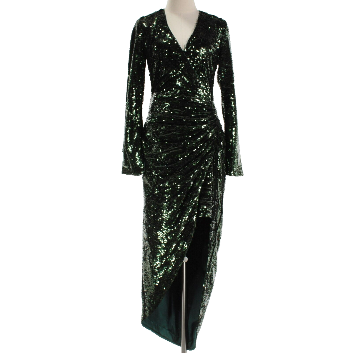 Jonathan Simkhai NWT Emersyn Long Sleeve Sequin Midi Dress Size 2 in Dark Green Jonathan Simkhai NWT Emersyn Long Sleeve Sequin Midi Dress Size 2 in Dark Green