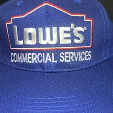LOWES COMMERCIAL SERVICES Baseball Hat LOGO ADJUSTABLE Blue Cap