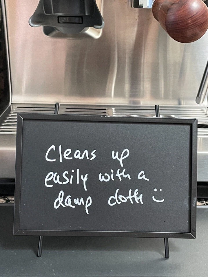 NEW Tabletop Chalkboard Board Sign with Easel Black Frame for use W LIQUID CHALK - Image 2 of 4