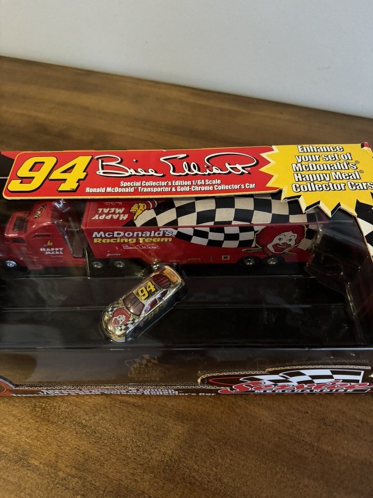 1998 Racing Champions Bill Elliot #94 McDonalds Transporter Gold Chrome Car 1:64