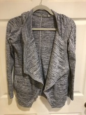 Athleta Hooded Open Front Wrap Women  s Size XXS 721640 Heather Grey Exc Cond
