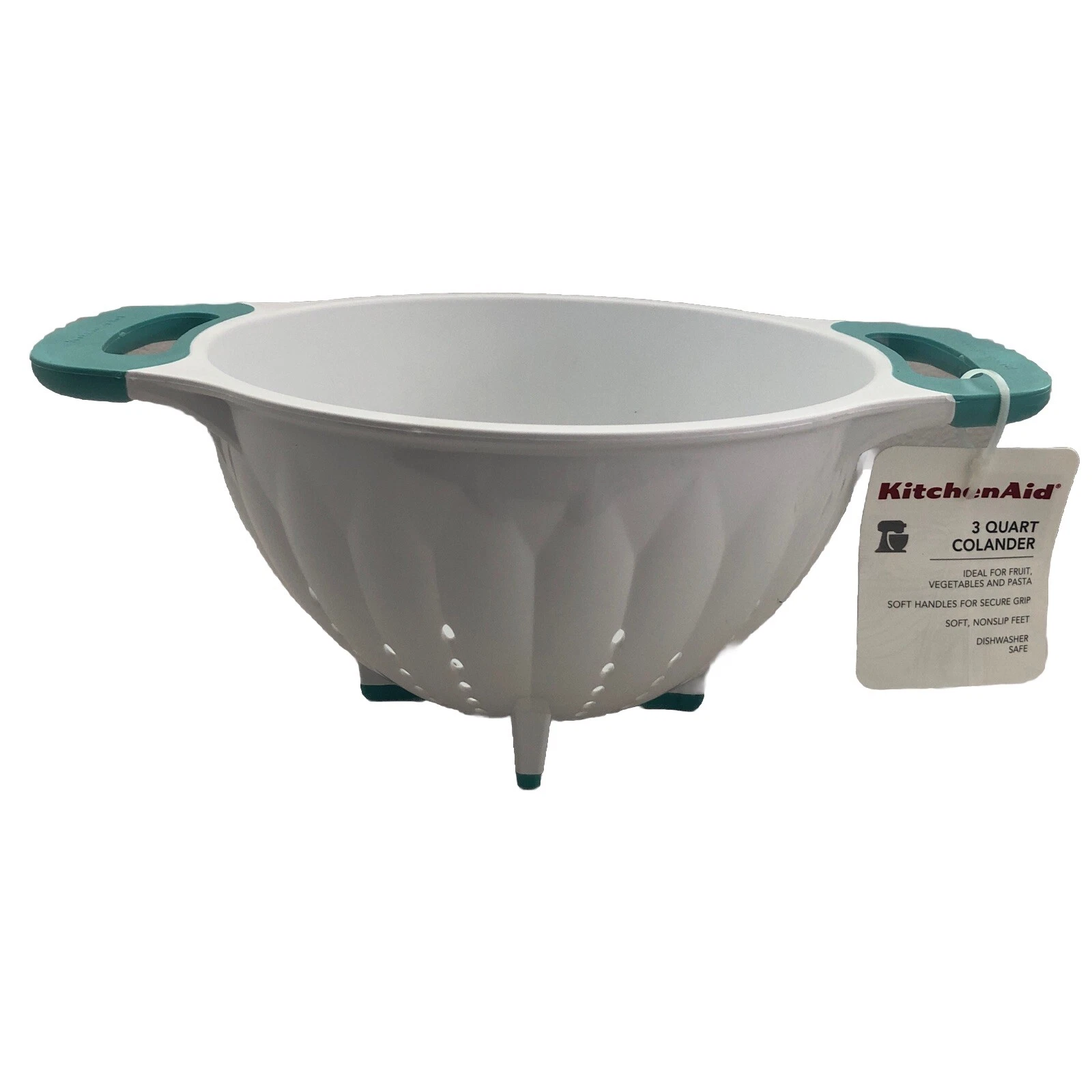 New KitchenAid 3 Quart Colander Strainer Classic Aqua Sky HAQA
Opens in a new window or tab