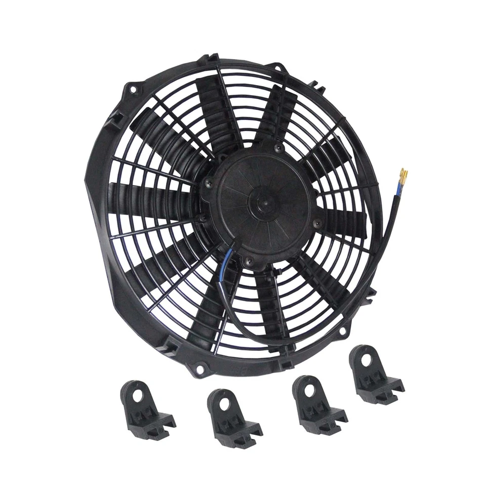 10"Inch 80W Universal Electric Radiator Straight Cooling Thermo Fan Mounting Kit - image 2 of 4