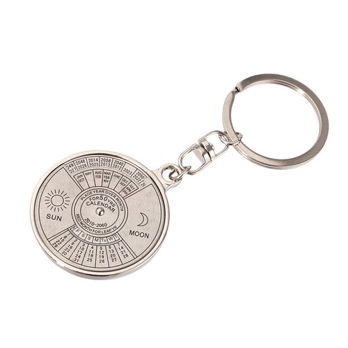 50 years perpetual Calendar Keyring Unique Compass Metal KeyChain Gift WV - Picture 4 of 6